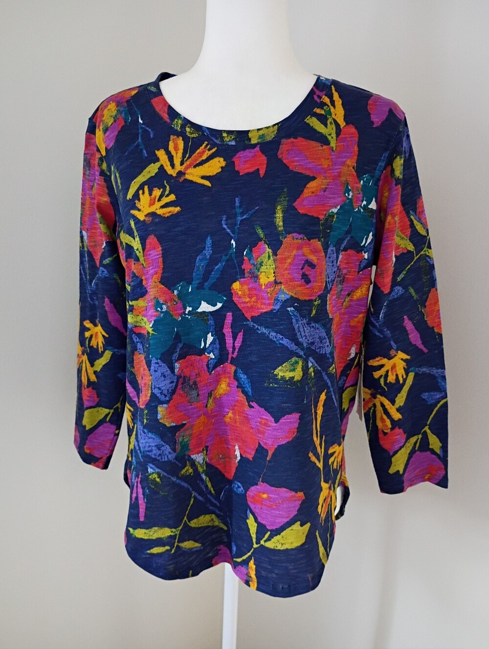 Escape by Habitat Cotton Botanical Bliss Floral Tee NWT Size XS